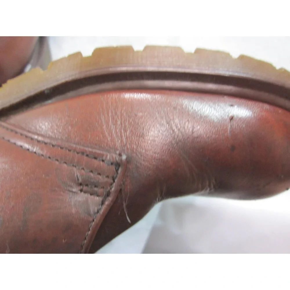 Vtg Dr Martins Monk Strap Shoe Mens Size 8 Brown Made In England Leather